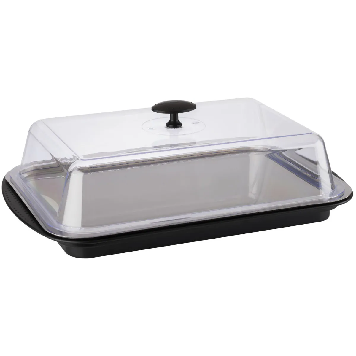 APS Set vassoi refrigeranti quadrati; 43x29x14 cm (LxLxH); nero/acciaio inox/trasparente; rettangolare - immagine 1