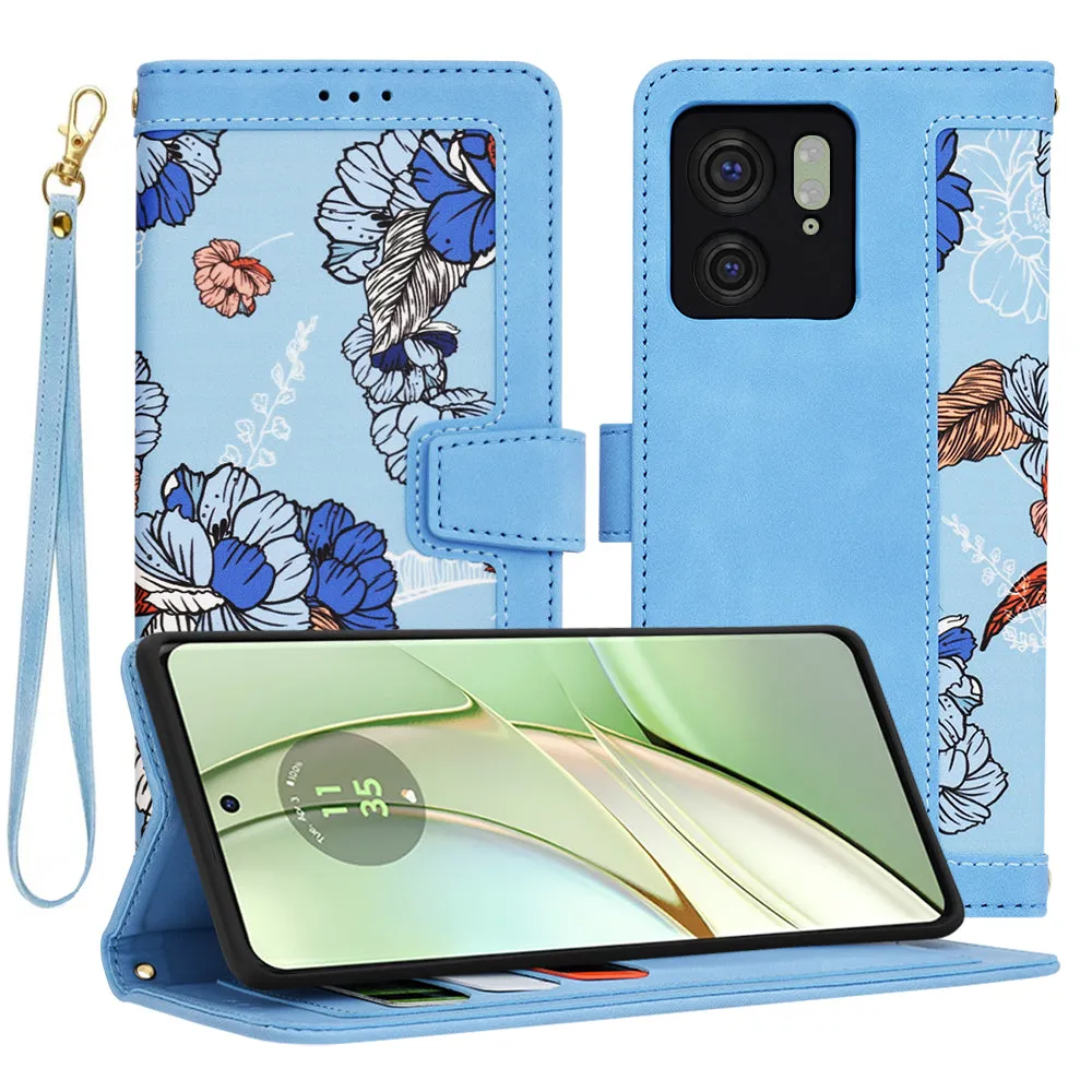 Custodia per Motorola Edge (2023) / Edge 40, Techsuit, FlipCraft, Blu - immagine 1