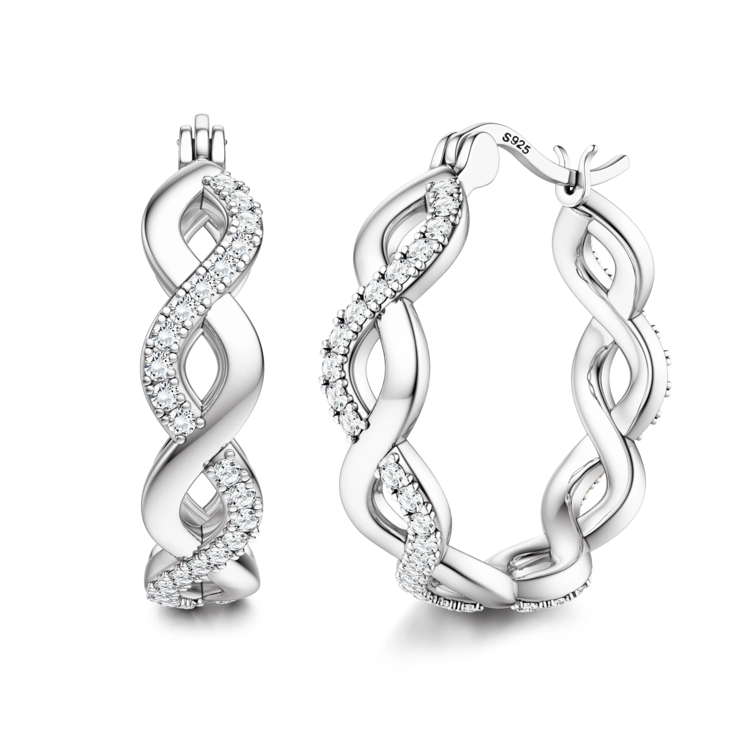 Diamday Orecchini Donna con Perni in Orecchini Cerchio - immagine 1
