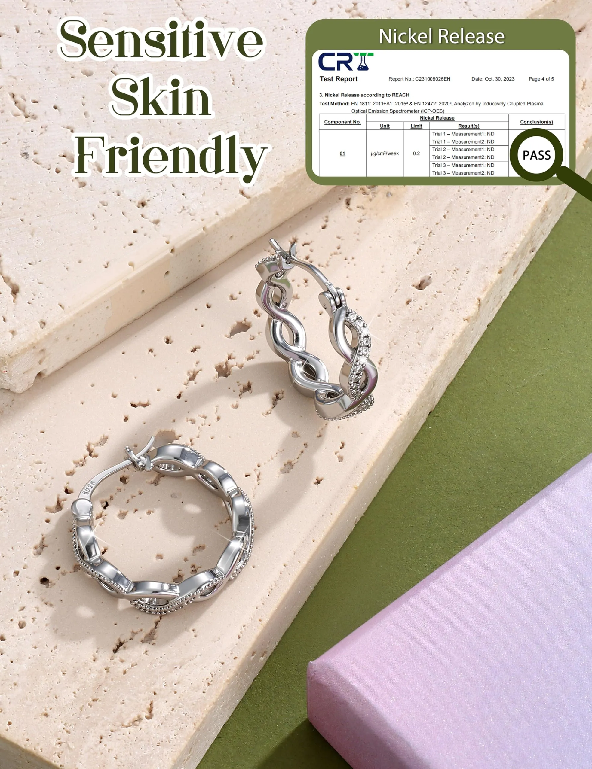 Diamday Orecchini Donna con Perni in Orecchini Cerchio - immagine 6