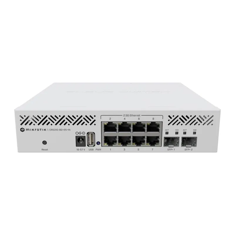 Switch MikroTik CRS310-8G+2S+IN 8 porte 2,5G + 2 porte SFP+ - immagine 1