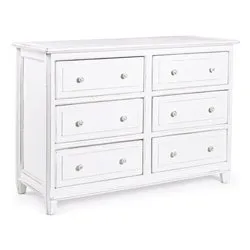 COLETTE Cassettiera 6 Cassetti Bianco (120cm) - immagine 1