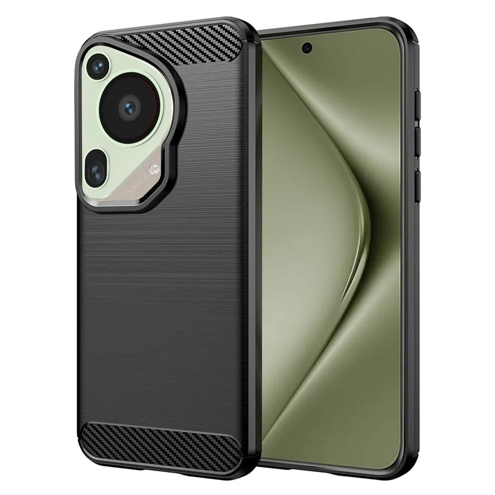 Custodia per Huawei Pura 70 Ultra, Techsuit, Carbonio, Nera - immagine 1