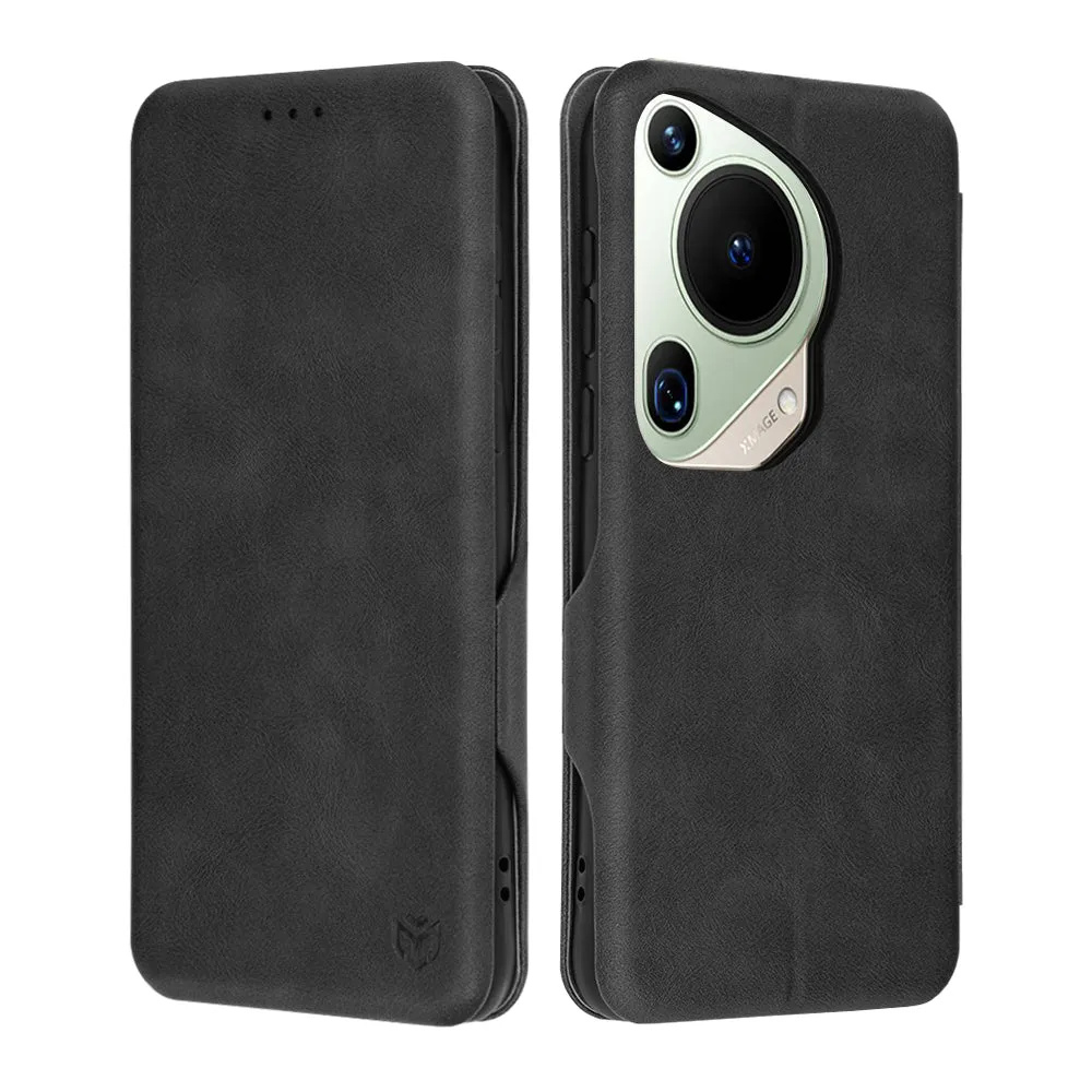 Custodia per Huawei Pura 70 Ultra, Techsuit, Safe Wallet Plus, Nera - immagine 1