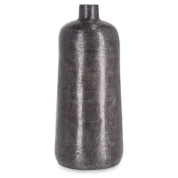 Vaso metallo (20x44,5cm) bottiglia decorativa VARANASI Nero 0185386 - immagine 1