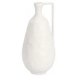 Vaso alluminio (16,5x16x35cm) bottiglia decorativa HISAR Bianco 0187053 - immagine 1