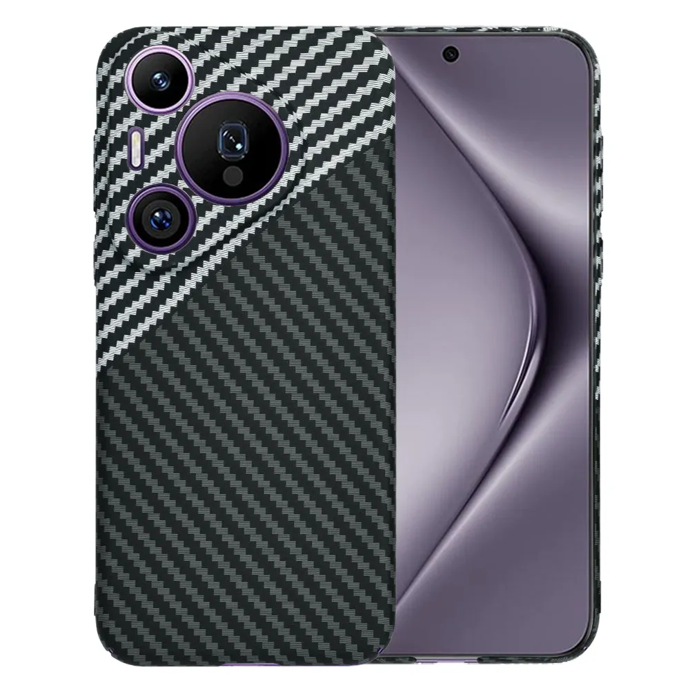 Custodia per Huawei Pura 70 Pro, Techsuit, Carbonite FiberShell, Nero Grigio - immagine 1