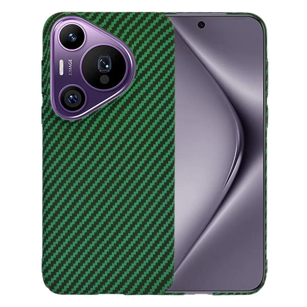 Custodia per Huawei Pura 70 Pro, Techsuit, Carbonite FiberShell, Verde - immagine 1