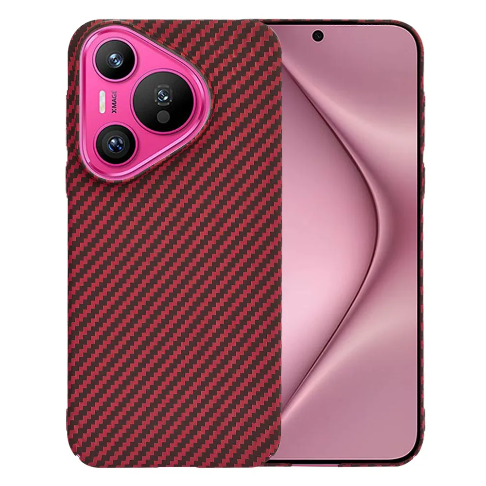 Custodia per Huawei Pura 70, Techsuit, Carbonite FiberShell, Rossa - immagine 1