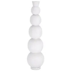 Vaso metallo (20x76cm) bottiglia decorativa RIDHI Bianco 0185317 - immagine 1