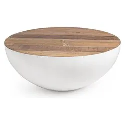 LANCASTER Tavolino Bianco (90cm) - immagine 1