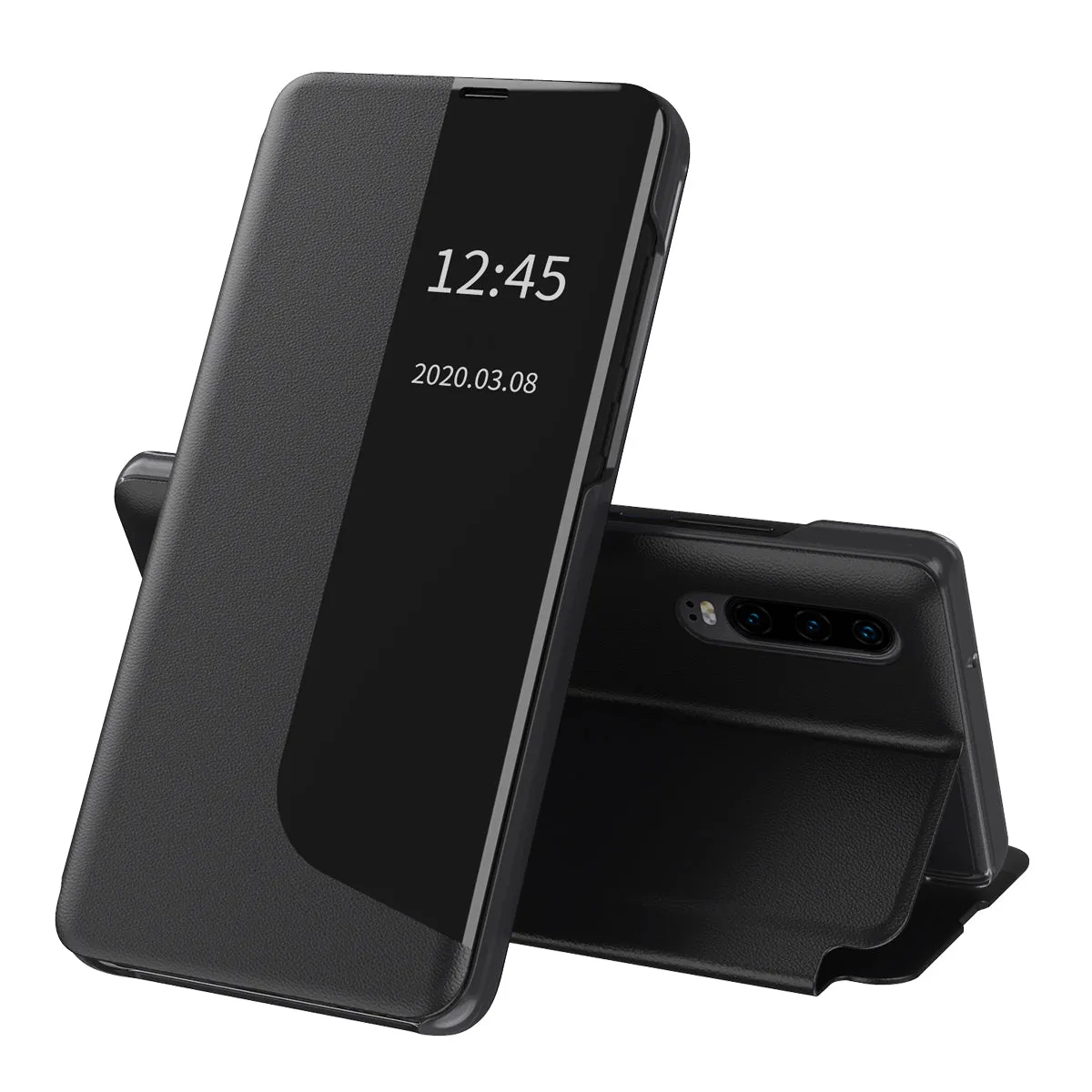 Custodia per Huawei P30, Techsuit, eFold, Nera - immagine 1