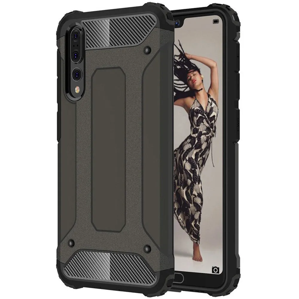 Custodia per Huawei P20 Pro, Techsuit, Hybrid Armor, Nera - immagine 1