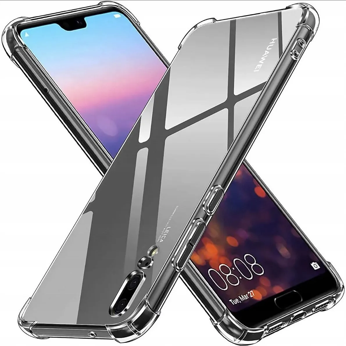 Custodia per Huawei P20, Techsuit, Shockproof Clear, Trasparente - immagine 1