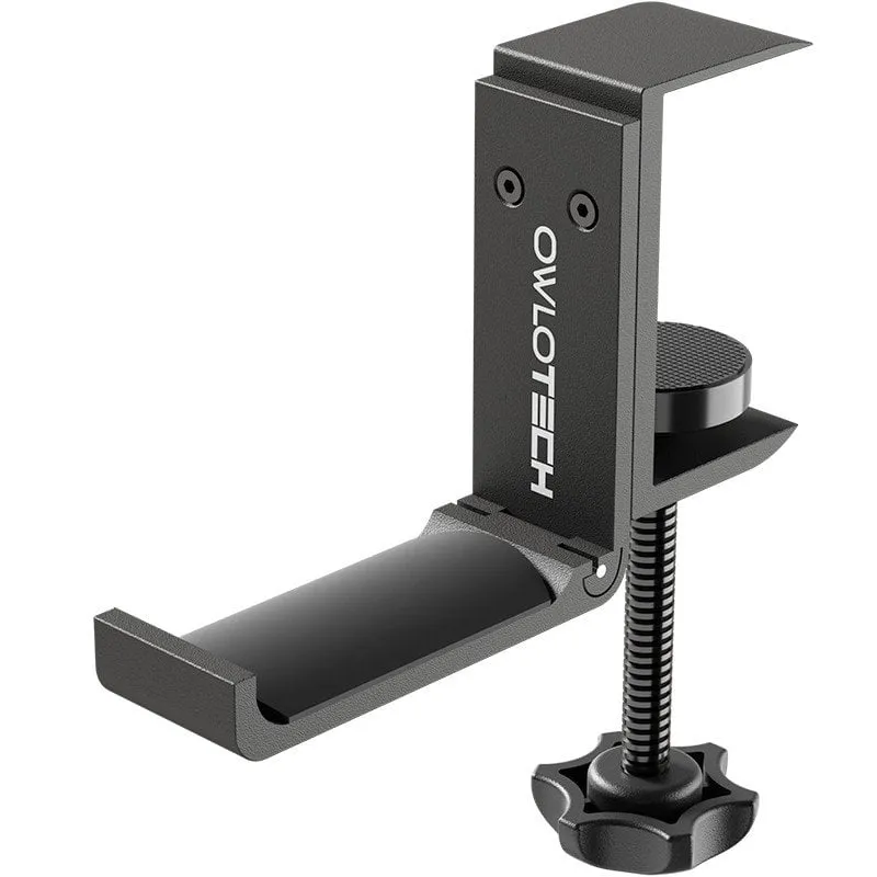 Owlotech Supporto per cuffie Appendiabiti da tavolo Stile Alluminio anodizzato nero - immagine 1