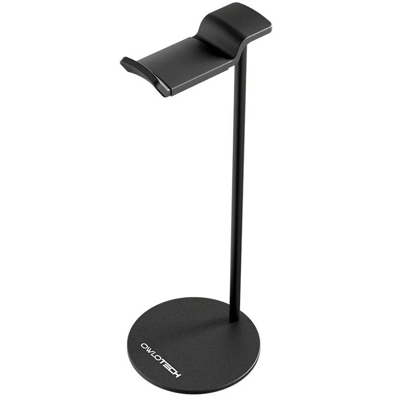 Supporto per cuffie da tavolo in alluminio anodizzato nero Owlotech - immagine 1