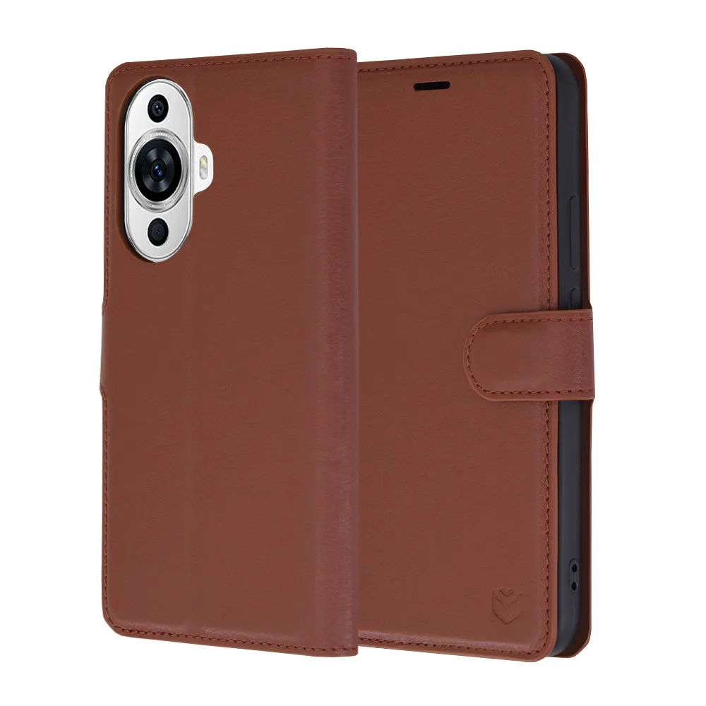 Custodia per Huawei nova 12s / nova 11, Techsuit, Leather Folio, Marrone - immagine 1