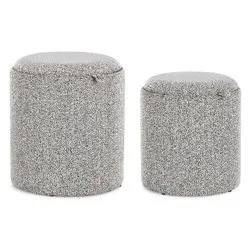 SASHA Set pouf Grigio chiaro - immagine 1