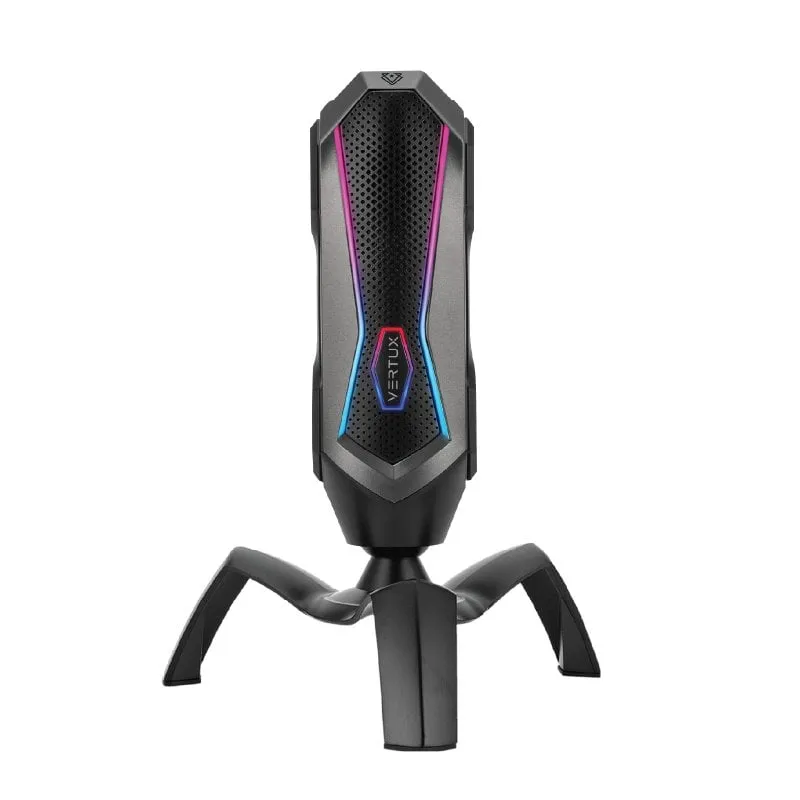 Microfono da gioco cardioide Vertux Marshal HD RGB Controlli intelligenti Rotazione a 360° PC/PS5/Xbox - immagine 1