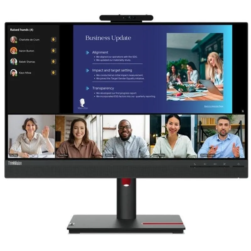 Monitor PC Lenovo ThinkVision T24v-30 23.8" FullHD 75Hz IPS Webcam 4ms - immagine 1