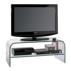 Glass110 Porta tv Trasparente Mobile KIT (110x40x40cm) - immagine 1