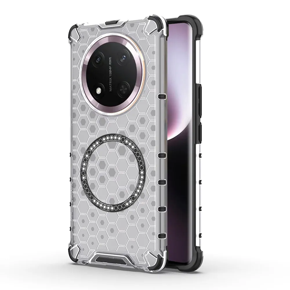 Custodia MagSafe per Honor X9c / Magic7 Lite, Techsuit, HoneyComb Shield, Bianca - immagine 1