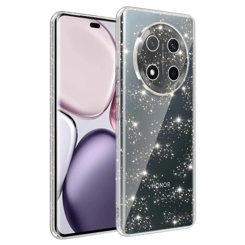 Custodia per Honor X9c / Magic7 Lite, Techsuit, SparkleSkin, Trasparente - immagine 1