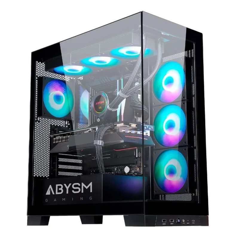 Abysm Gaming Danube Sava H500 Custodia in vetro temperato nero USB 3.0 ARGB Nero - immagine 1