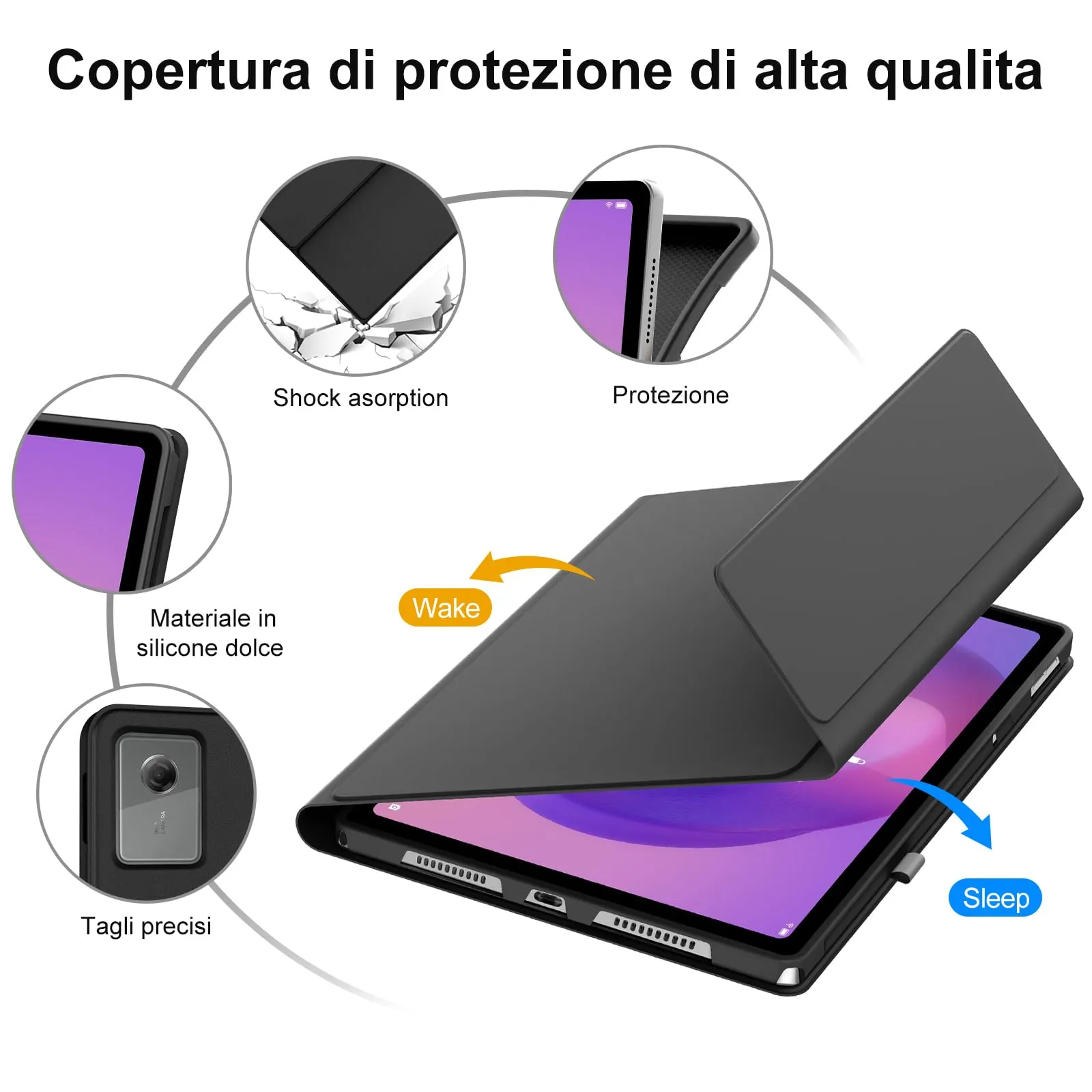 FOGARI Per Lenovo Idea Tab 2025 11/Tab M11 2024 11 Pollici Cover Tastiera - immagine 6