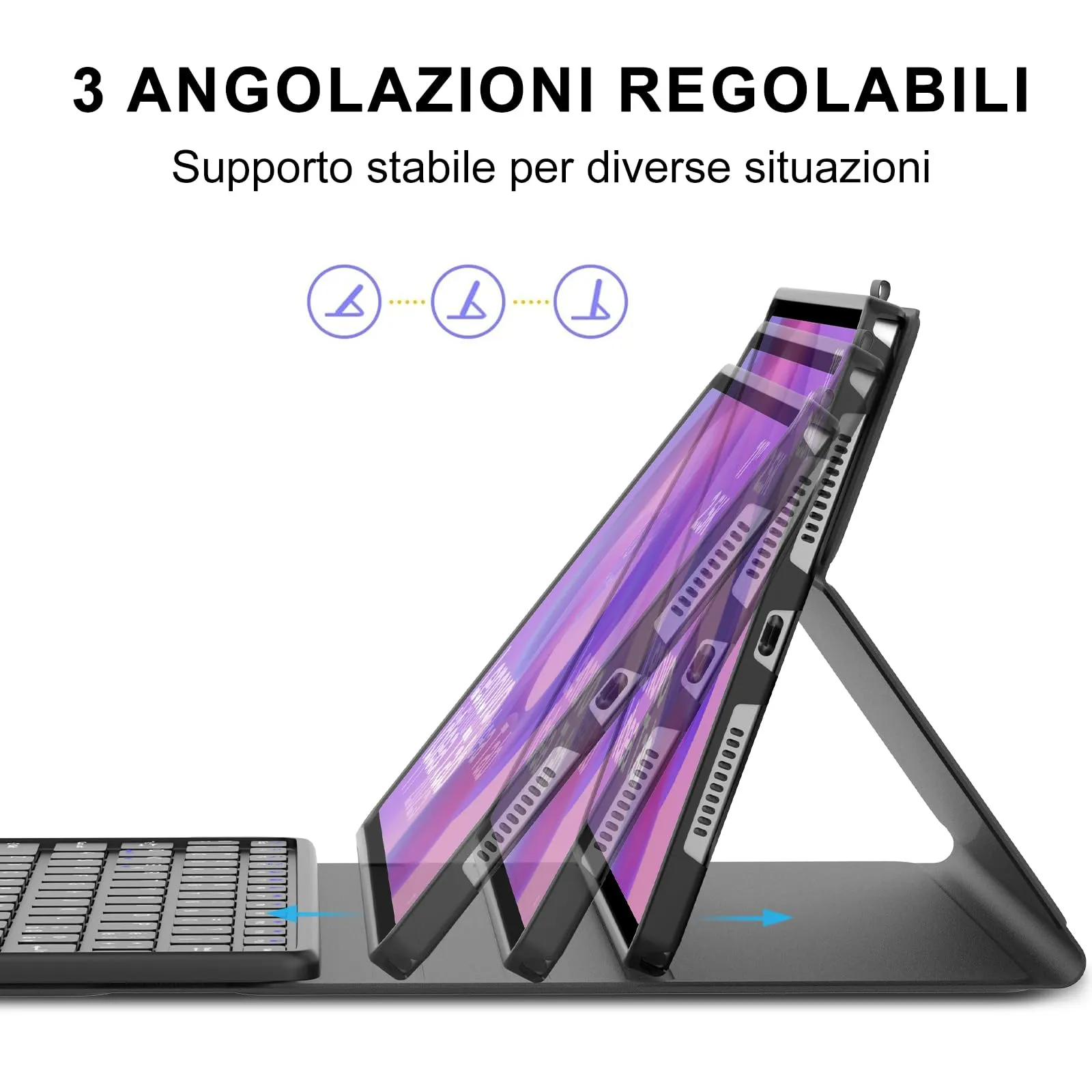 FOGARI Per Lenovo Idea Tab 2025 11/Tab M11 2024 11 Pollici Cover Tastiera - immagine 7