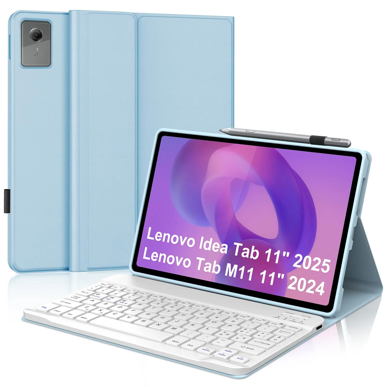 FOGARI Per Lenovo Idea Tab 2025 11/Tab M11 2024 11 Pollici Cover Tastiera - immagine 1