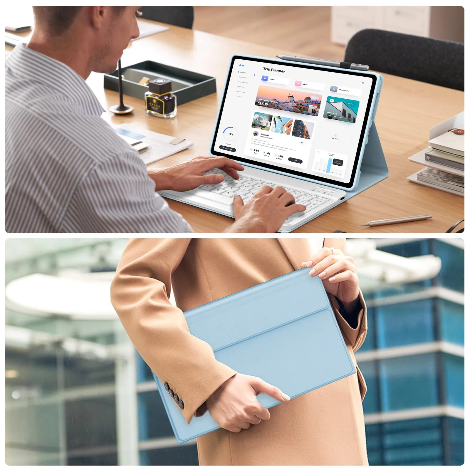 FOGARI Per Lenovo Idea Tab 2025 11/Tab M11 2024 11 Pollici Cover Tastiera - immagine 8