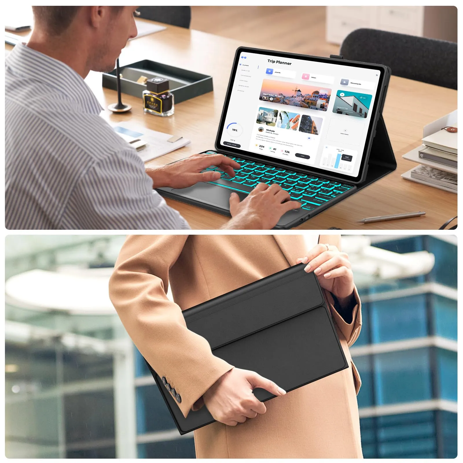 FOGARI Per Lenovo Idea Tab 2025 11/Tab M11 2024 11 Pollici Cover Tastiera - immagine 9