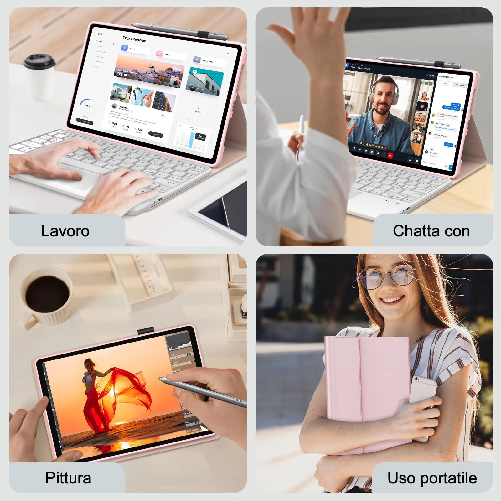 FOGARI Per Lenovo Idea Tab 2025 11/Tab M11 2024 11 Pollici Cover Tastiera - immagine 9