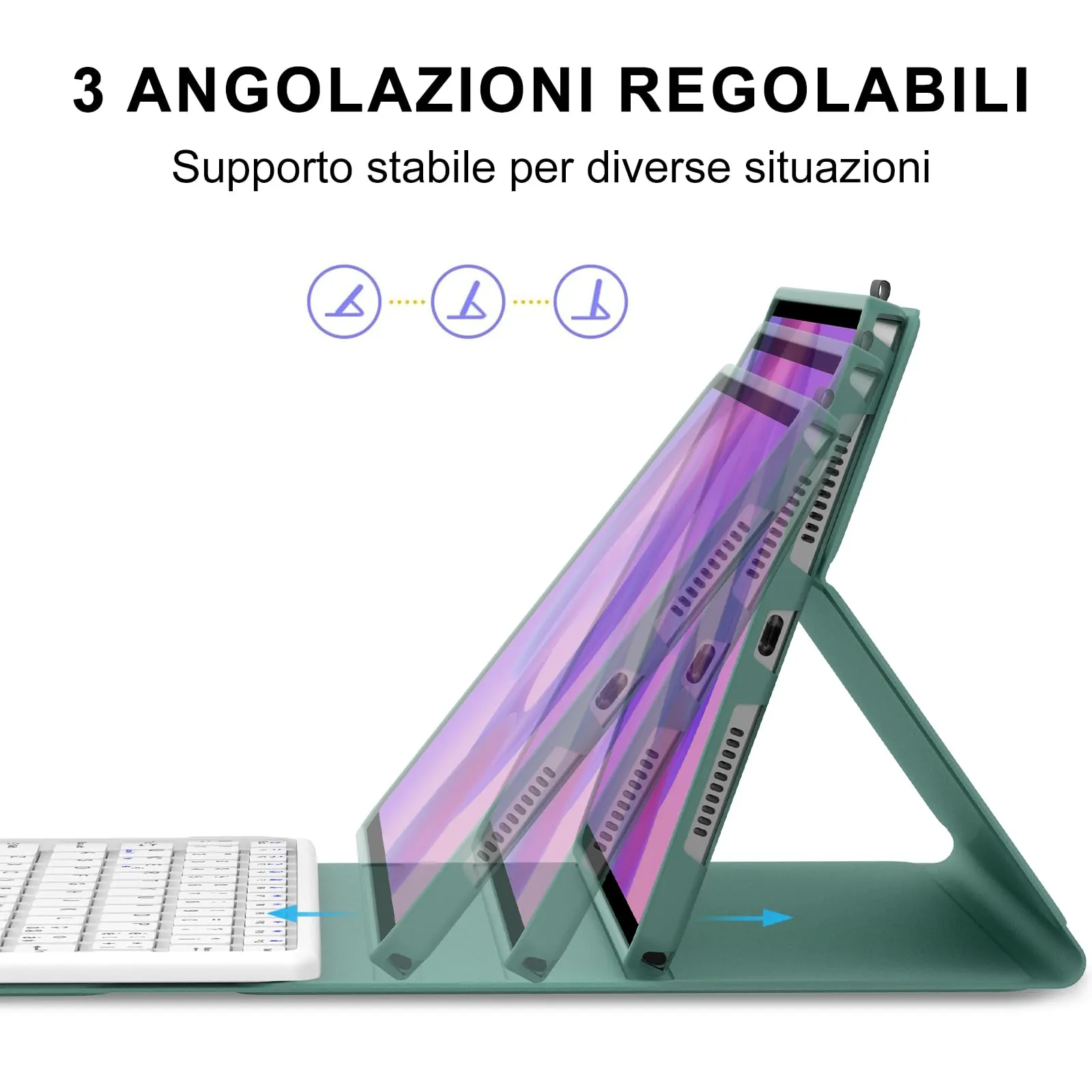 FOGARI Per Lenovo Idea Tab 2025 11/Tab M11 2024 11 Pollici Cover Tastiera - immagine 7