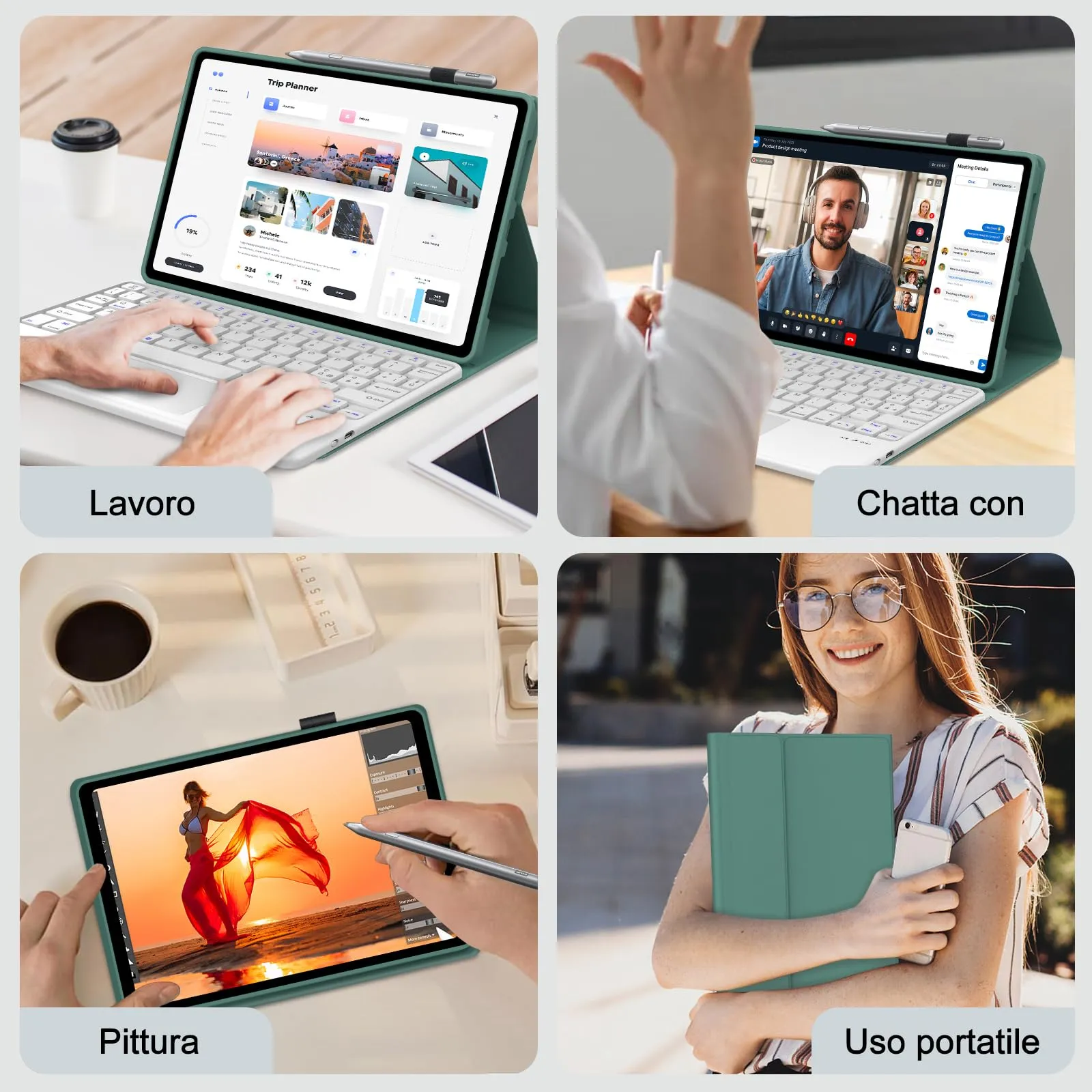 FOGARI Per Lenovo Idea Tab 2025 11/Tab M11 2024 11 Pollici Cover Tastiera - immagine 9