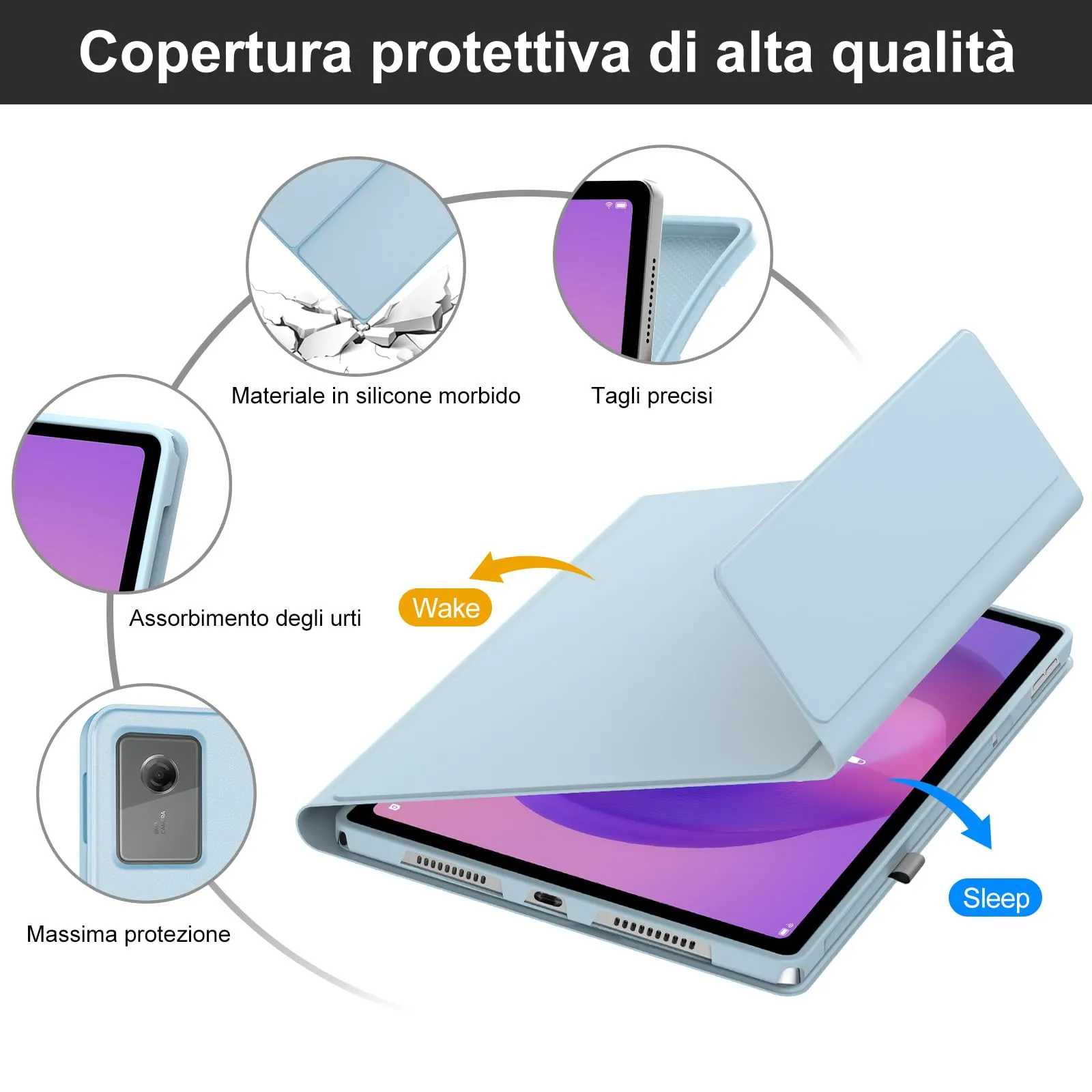 FOGARI Per Lenovo Idea Tab 2025 11/Tab M11 2024 11 Pollici Cover Tastiera - immagine 7