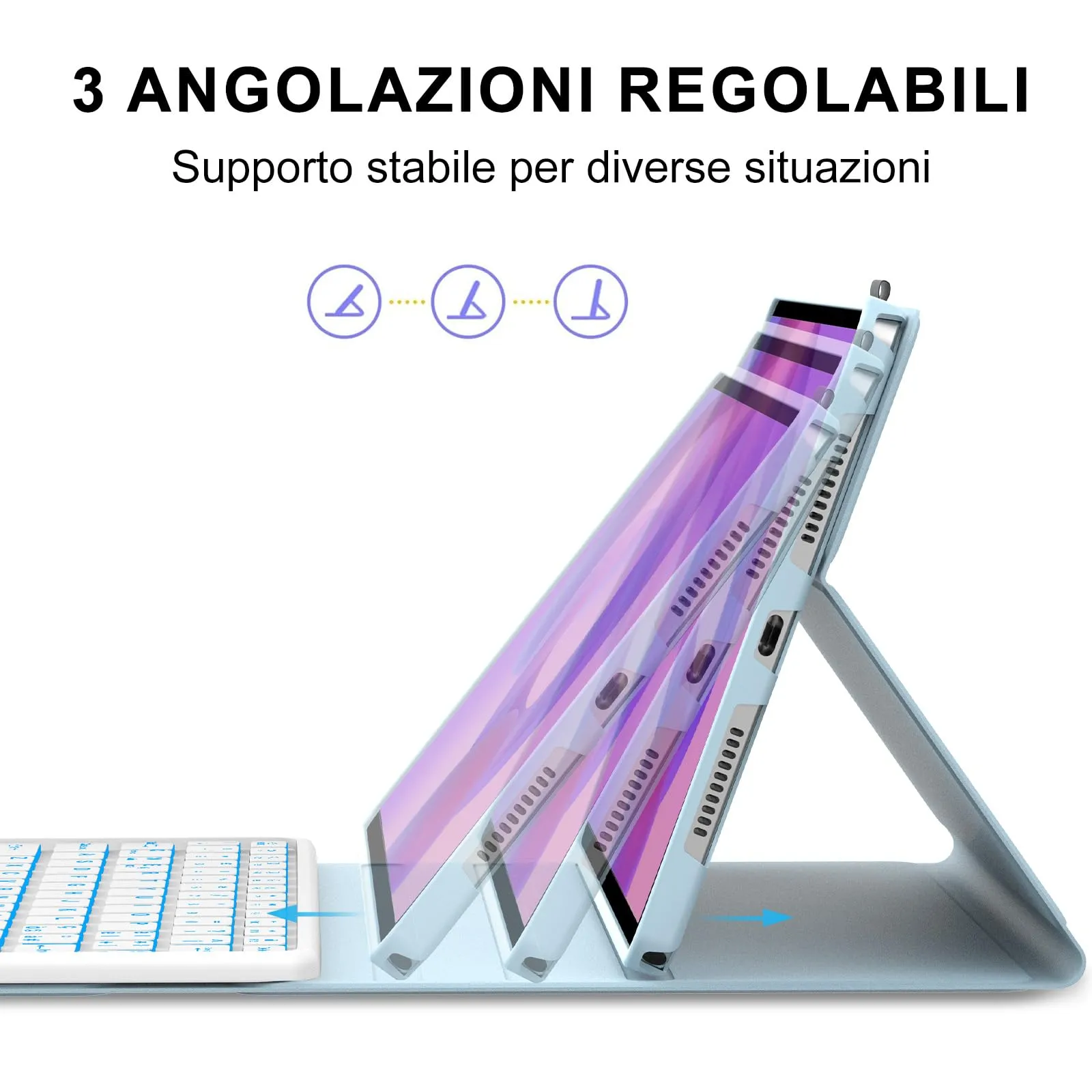 FOGARI Per Lenovo Idea Tab 2025 11/Tab M11 2024 11 Pollici Cover Tastiera - immagine 8