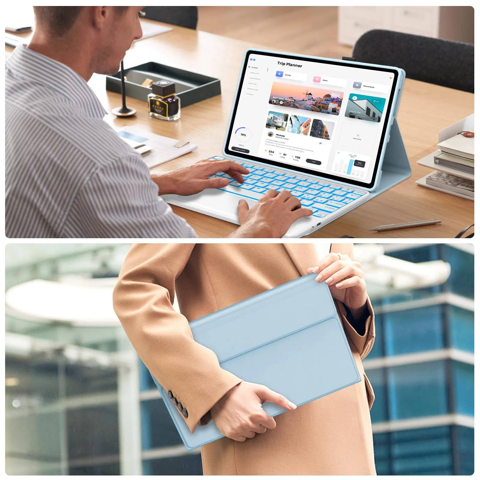 FOGARI Per Lenovo Idea Tab 2025 11/Tab M11 2024 11 Pollici Cover Tastiera - immagine 9