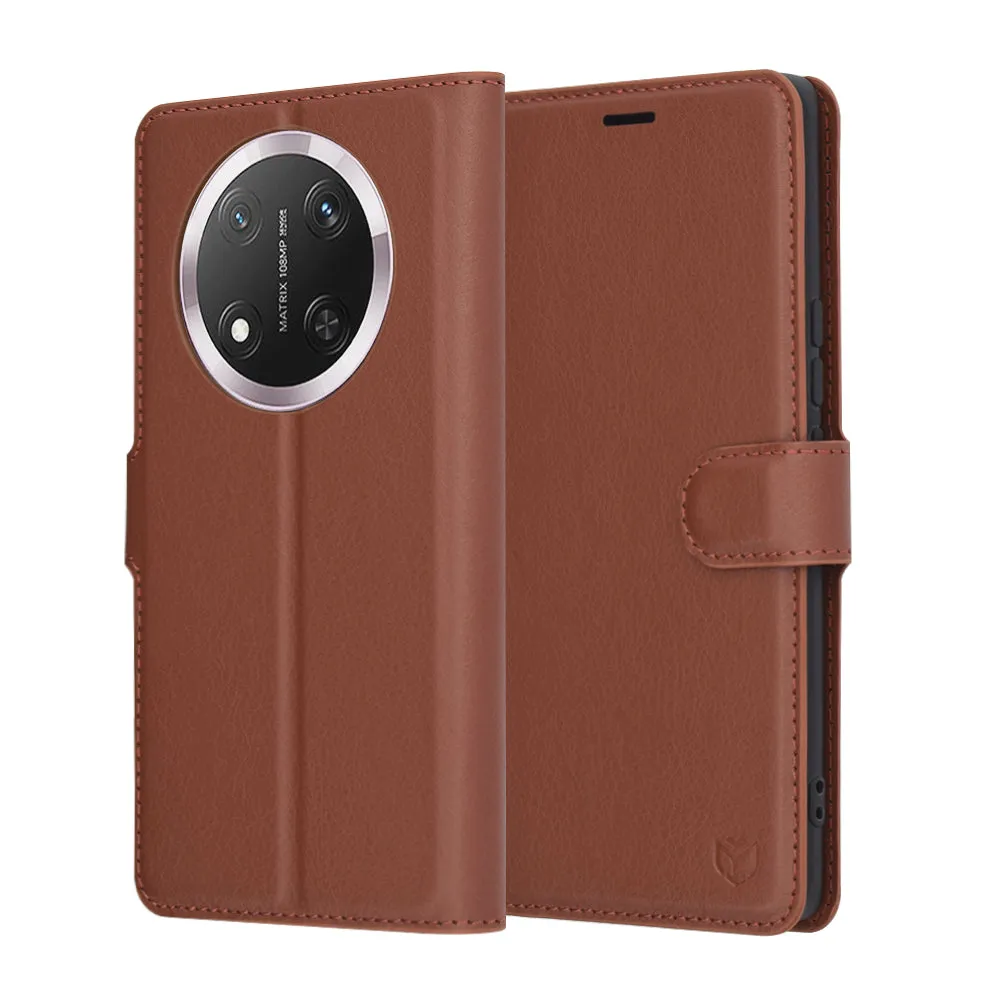 Custodia per Honor X9c / Magic7 Lite, Techsuit, Leather Folio, Marrone - immagine 1