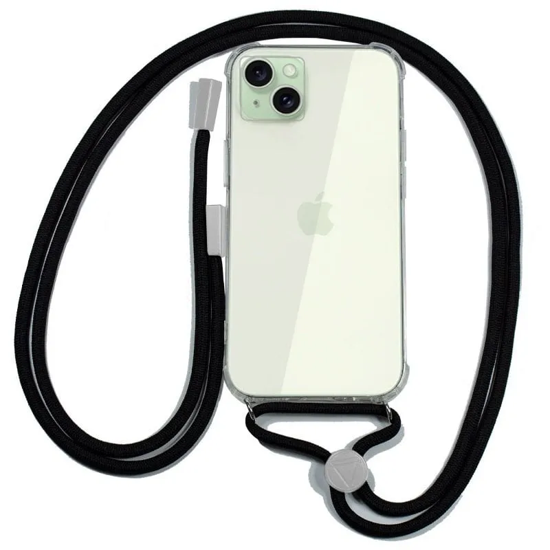 Fantastica custodia con cordino nero per iPhone 15 Plus - immagine 1