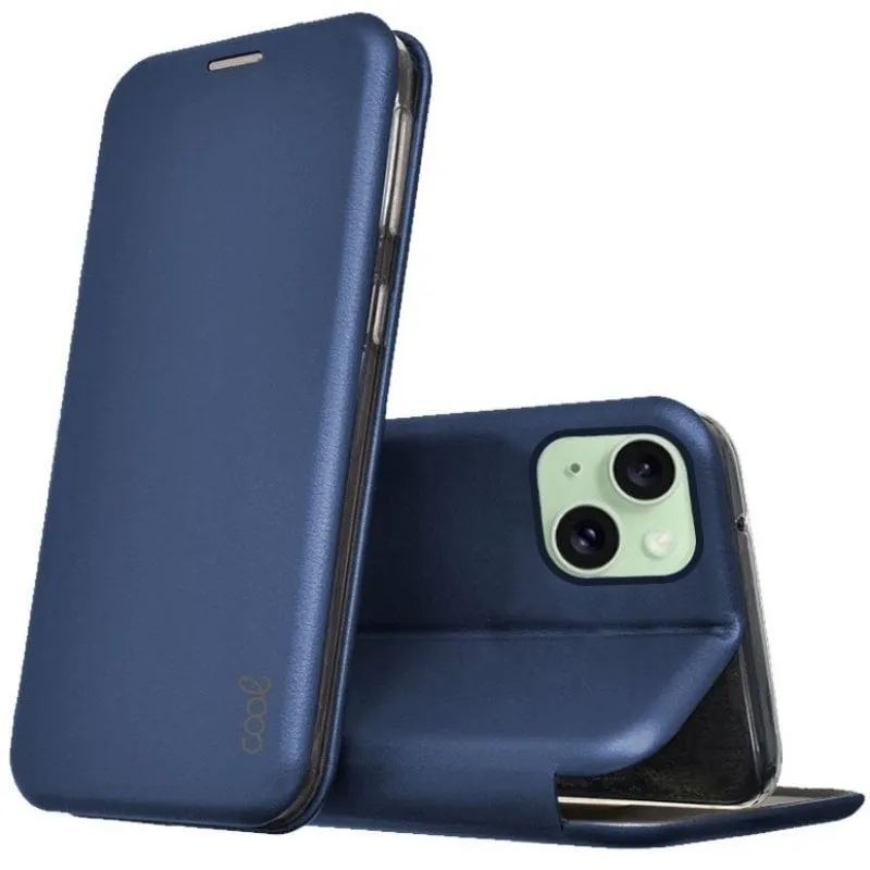 Custodia Flip Cover blu Cool Elegance per iPhone 15 Plus - immagine 1
