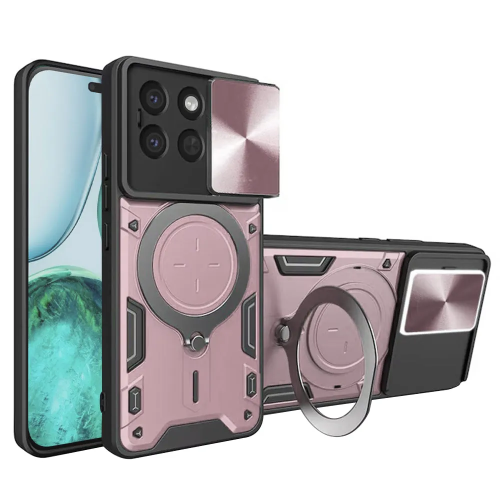 Custodia per Honor X8c, Techsuit, CamGuard Pro, Rosa Dorato - immagine 1