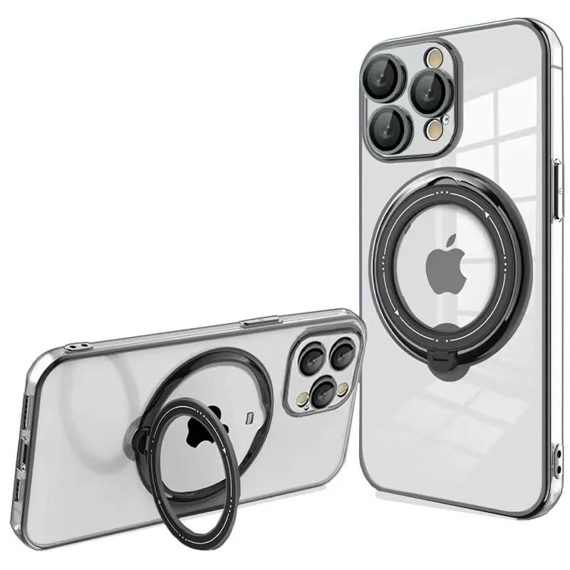 Fantastica custodia ad anello magnetico nera per iPhone 15 Pro - immagine 1