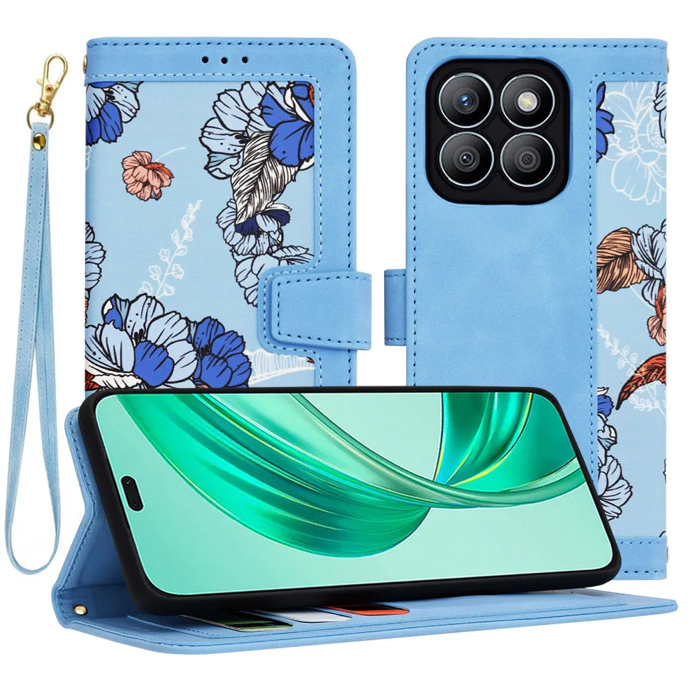 Custodia per Honor X8b, Techsuit, FlipCraft, Blu - immagine 1
