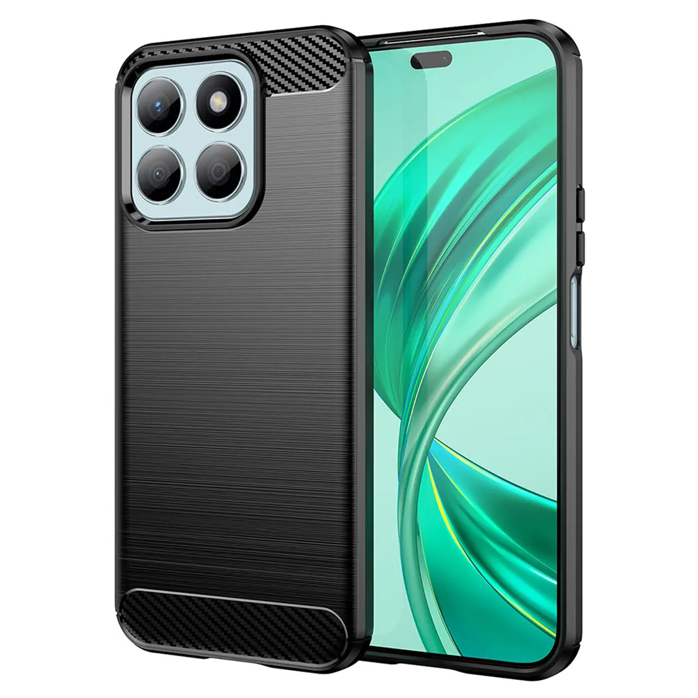 Custodia per Honor X8b, Techsuit, Carbonio, Nera - immagine 1