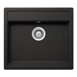 Lavello 1 vasca (57x51cm) NEMO Nero assoluto Ruvido opaco NEMN100013 - immagine 1