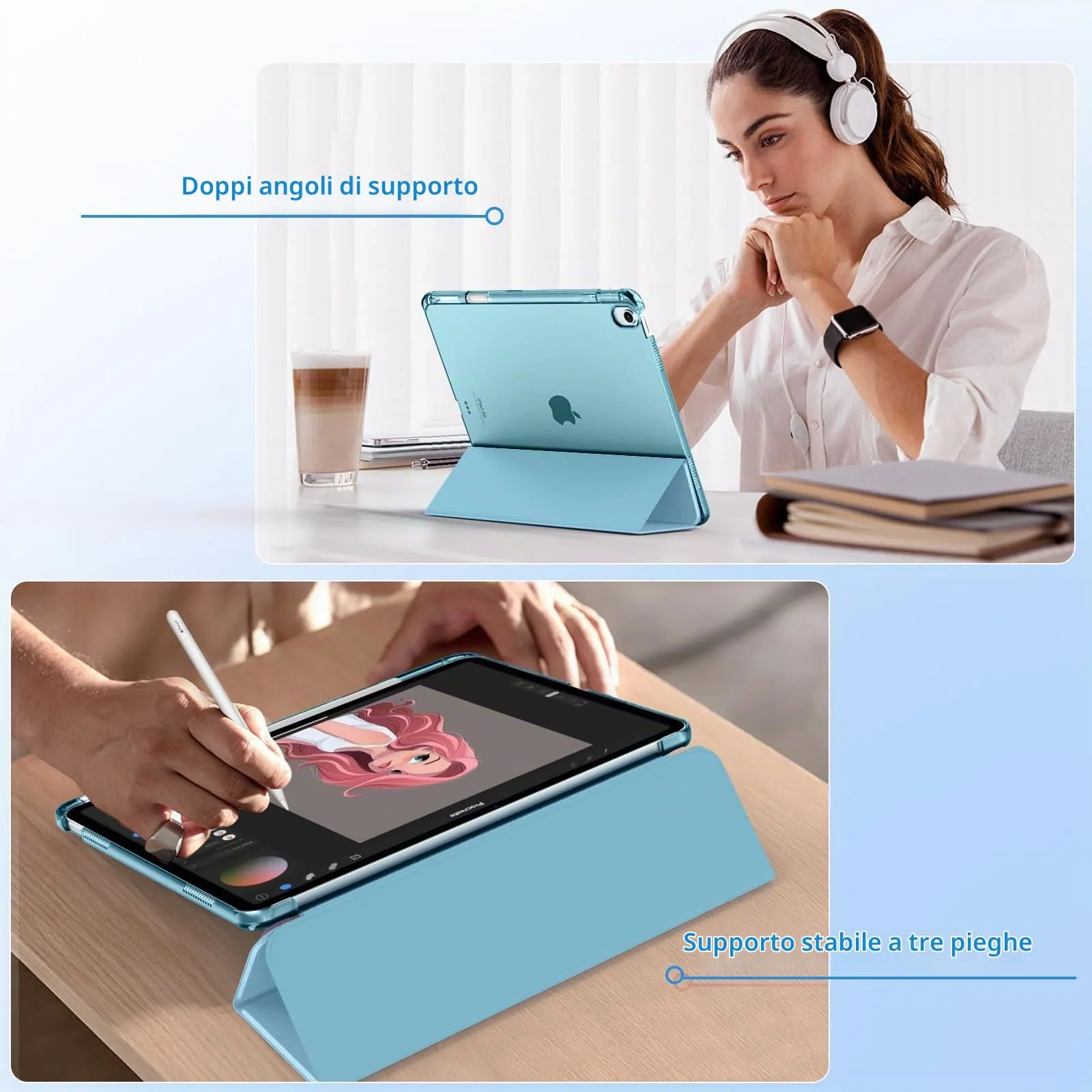 MoKo Cover per iPad Air 13 Pollici Case (M4/M3/M2) con Portapenna - immagine 4