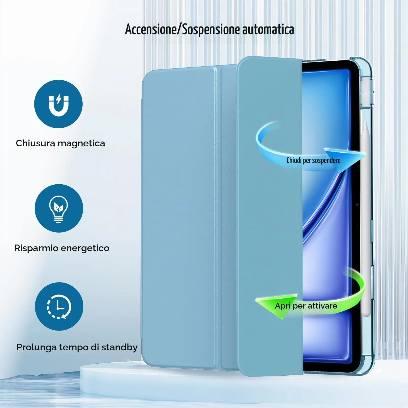 MoKo Cover per iPad Air 13 Pollici Case (M4/M3/M2) con Portapenna - immagine 5