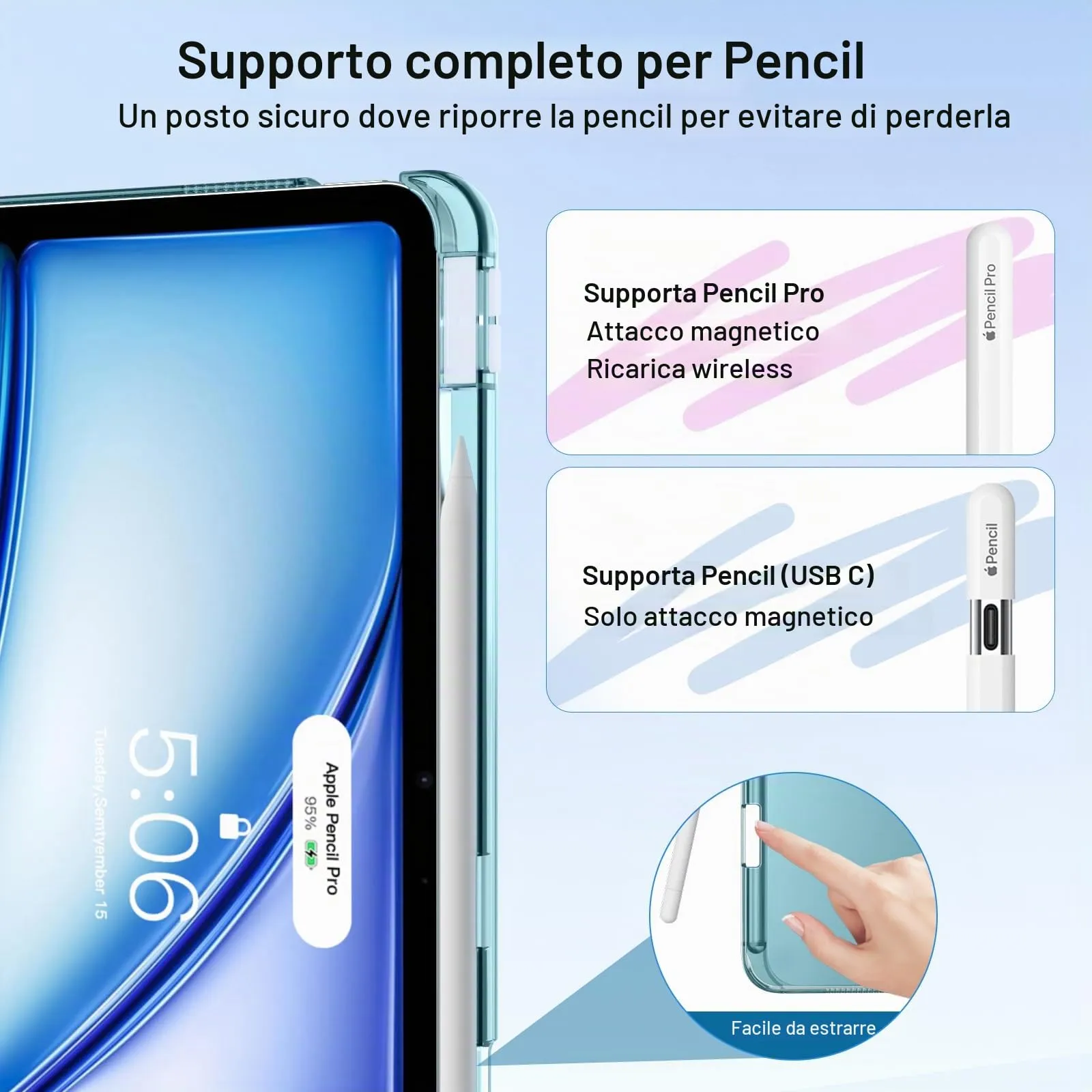 MoKo Cover per iPad Air 13 Pollici Case (M4/M3/M2) con Portapenna - immagine 6